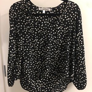 Lovers + Friends V Neck Polka Dot Blouse
